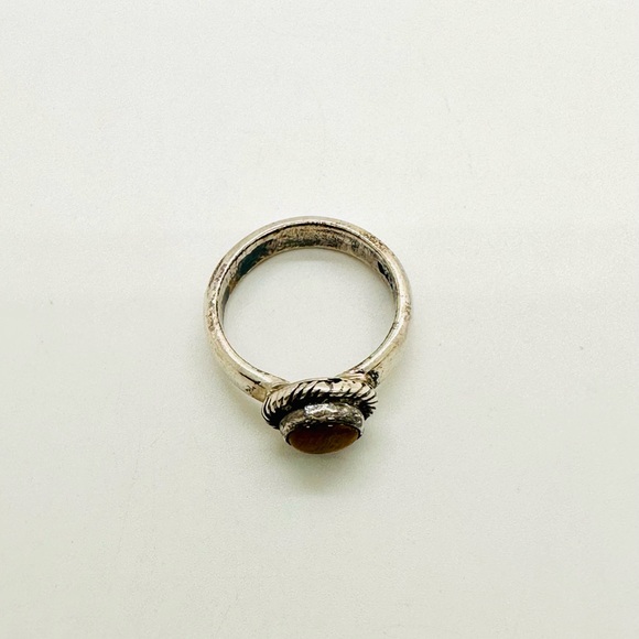 Vintage Silver Tigers Stone Ring - Picture 6 of 8